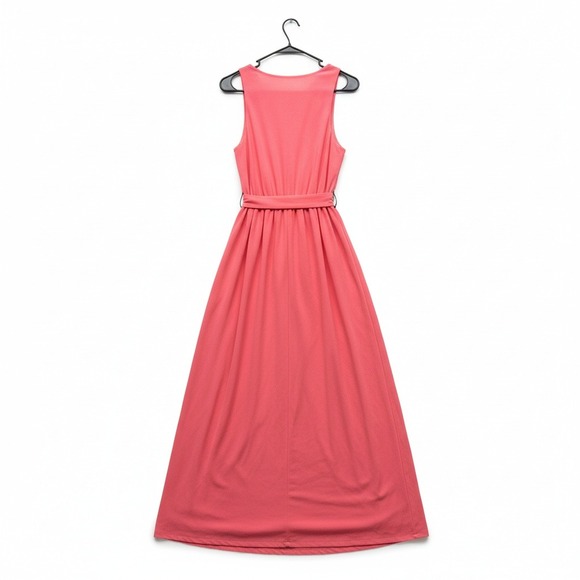 Unbranded Womens Embellished Maxi Dress Size 6 Pink Sundress Casual Waist Band - Picture 5 of 7